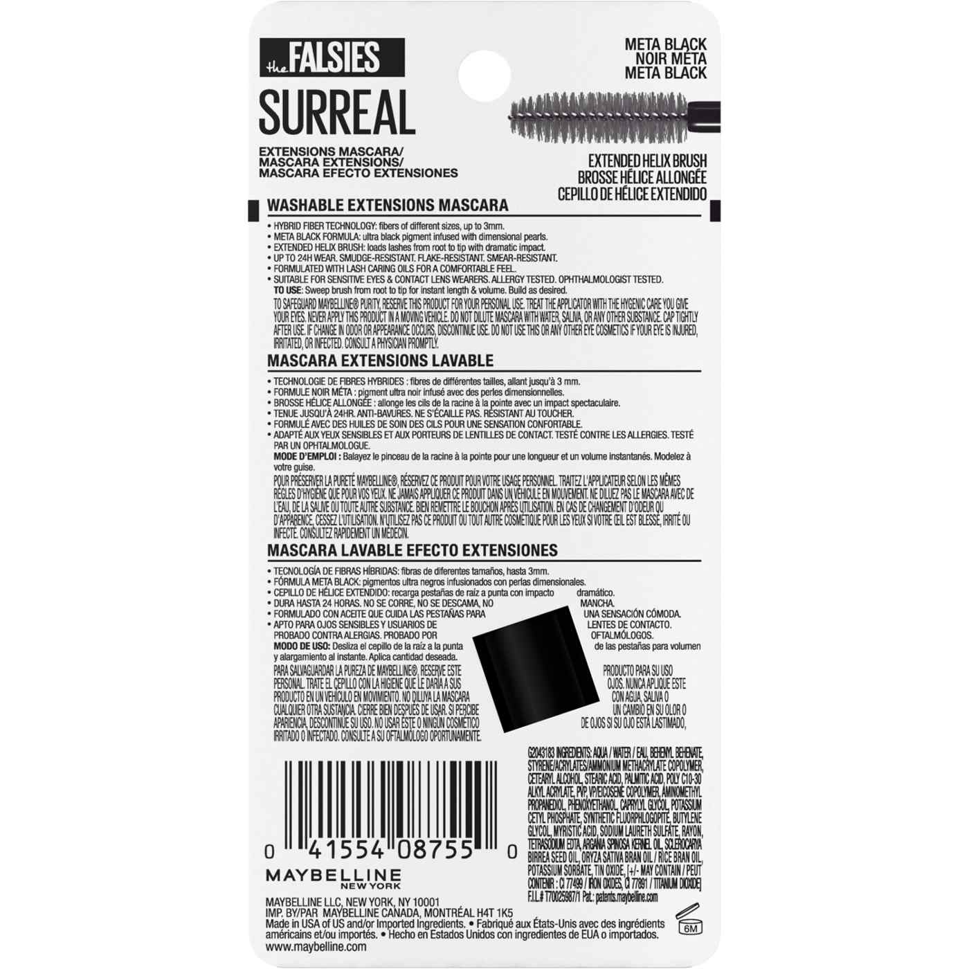 Maybelline The Falsies Surreal Mascara - Meta Black; image 7 of 18