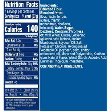 Pillsbury Pizza Crust Thin & Crispy, 8 oz