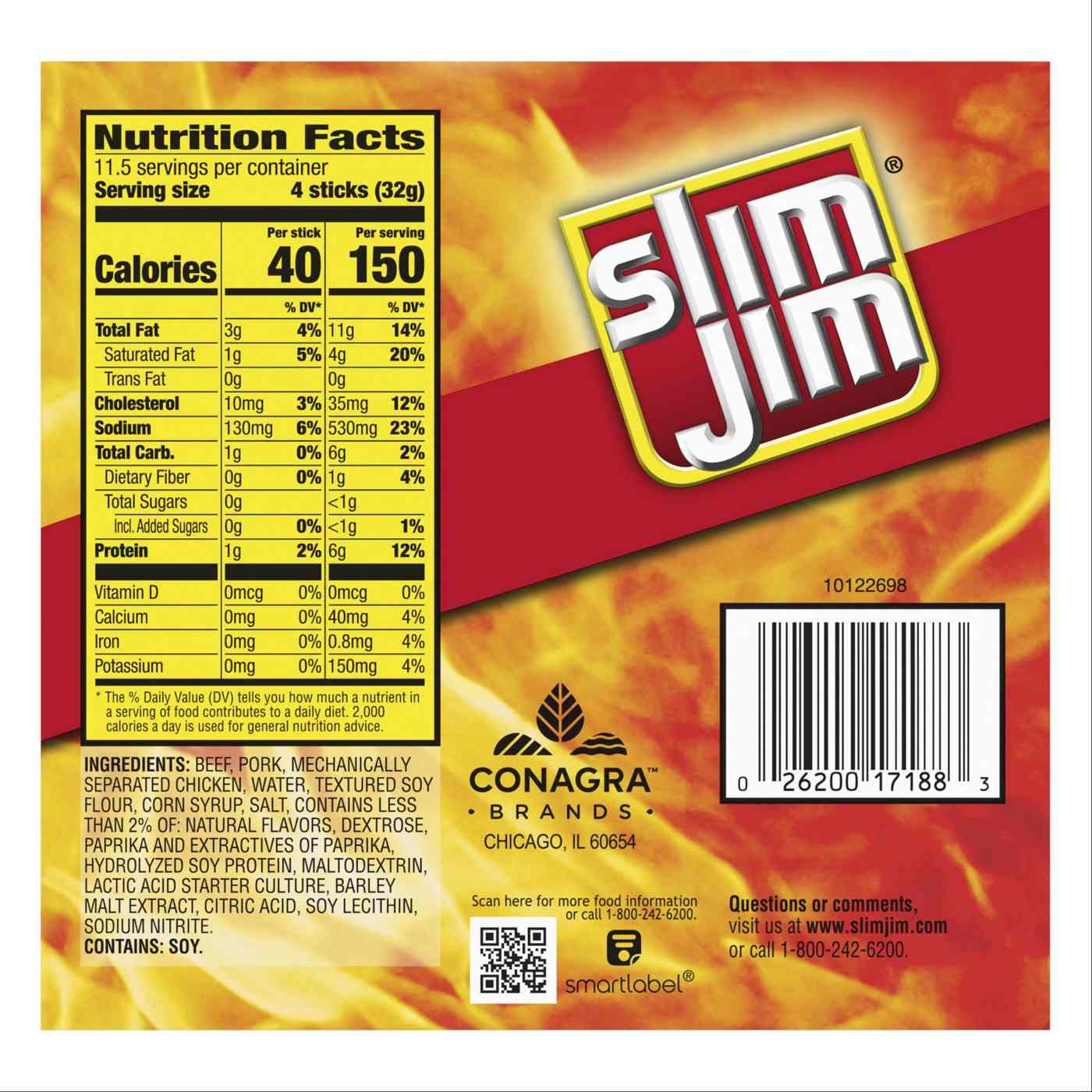 SLIM JIM 6g Protein Original Snack Size Stick Pantry Pack; image 2 of 2