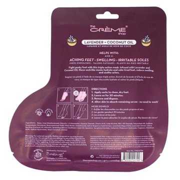 The Crème Shop Soothing & Softening Foot Mask - Lavender + Coconut Oil