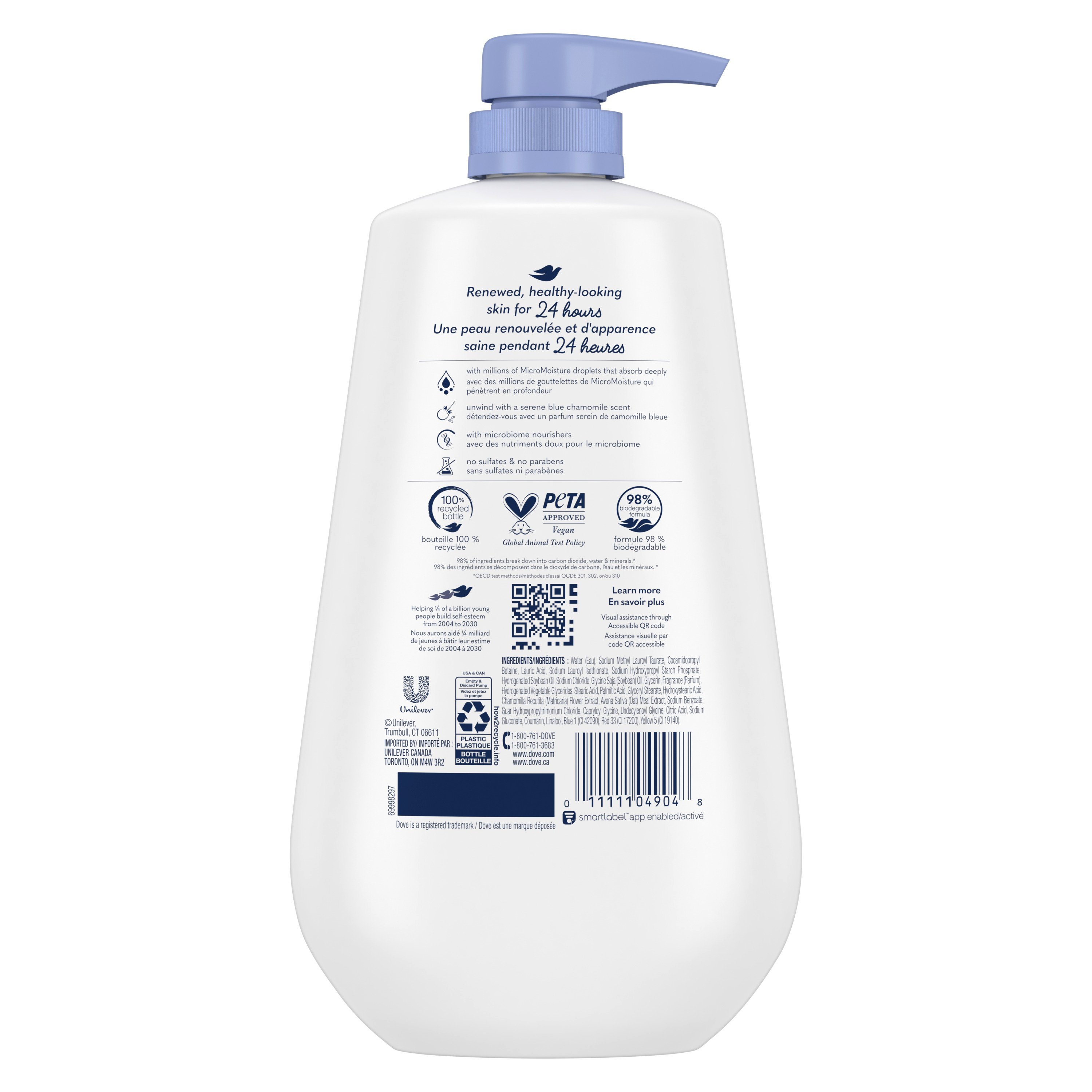 Dove Anti-Stress Body Wash, Blue Chamomile & Oat Milk, 22 Oz/650 ML...