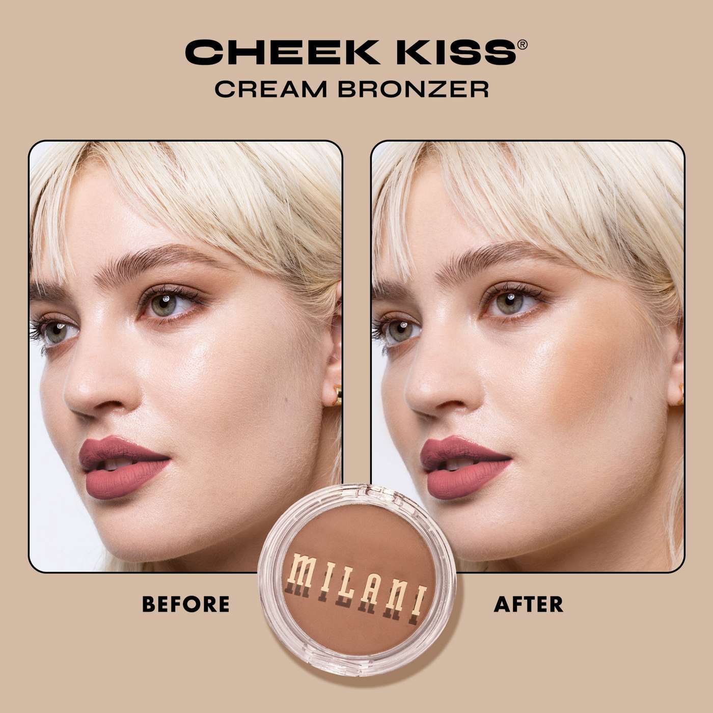 Milani Cheek Kiss Cream Bronzer - Hey Honey; image 2 of 6