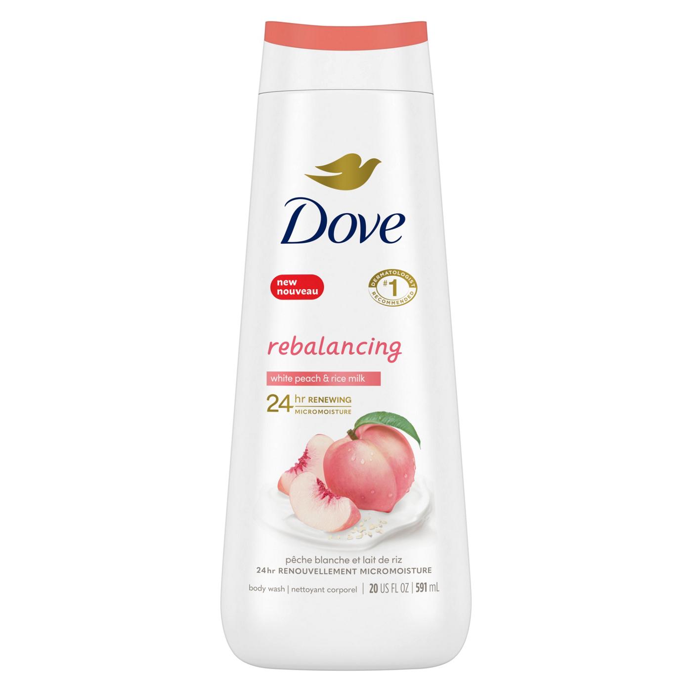Dove Rebalancing Body Wash - White Peach & Rice Milk; image 1 of 3