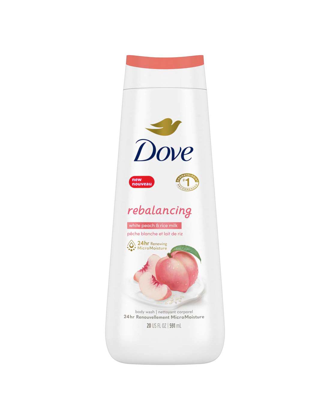 Dove Rebalancing Body Wash - White Peach & Rice Milk; image 1 of 5
