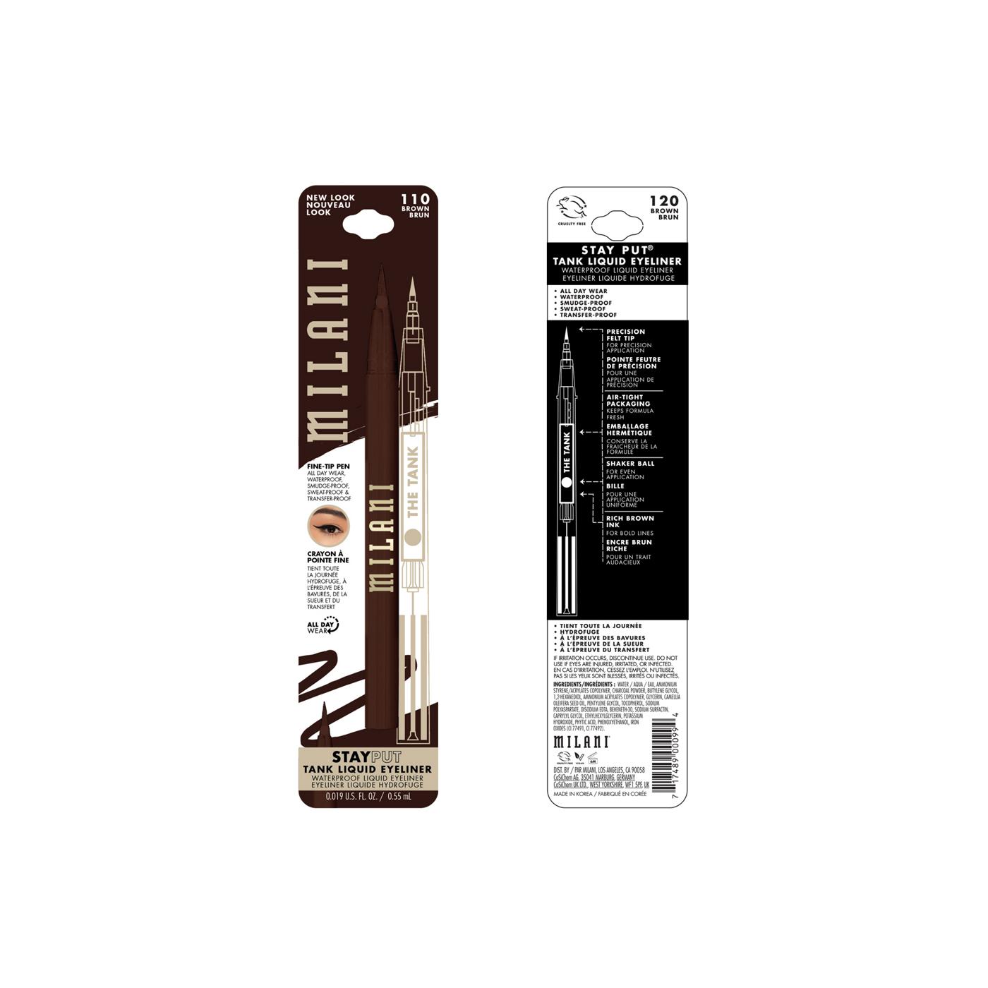 Milani Stay Put Tank Liquid Eyeliner - Brown; image 5 of 8