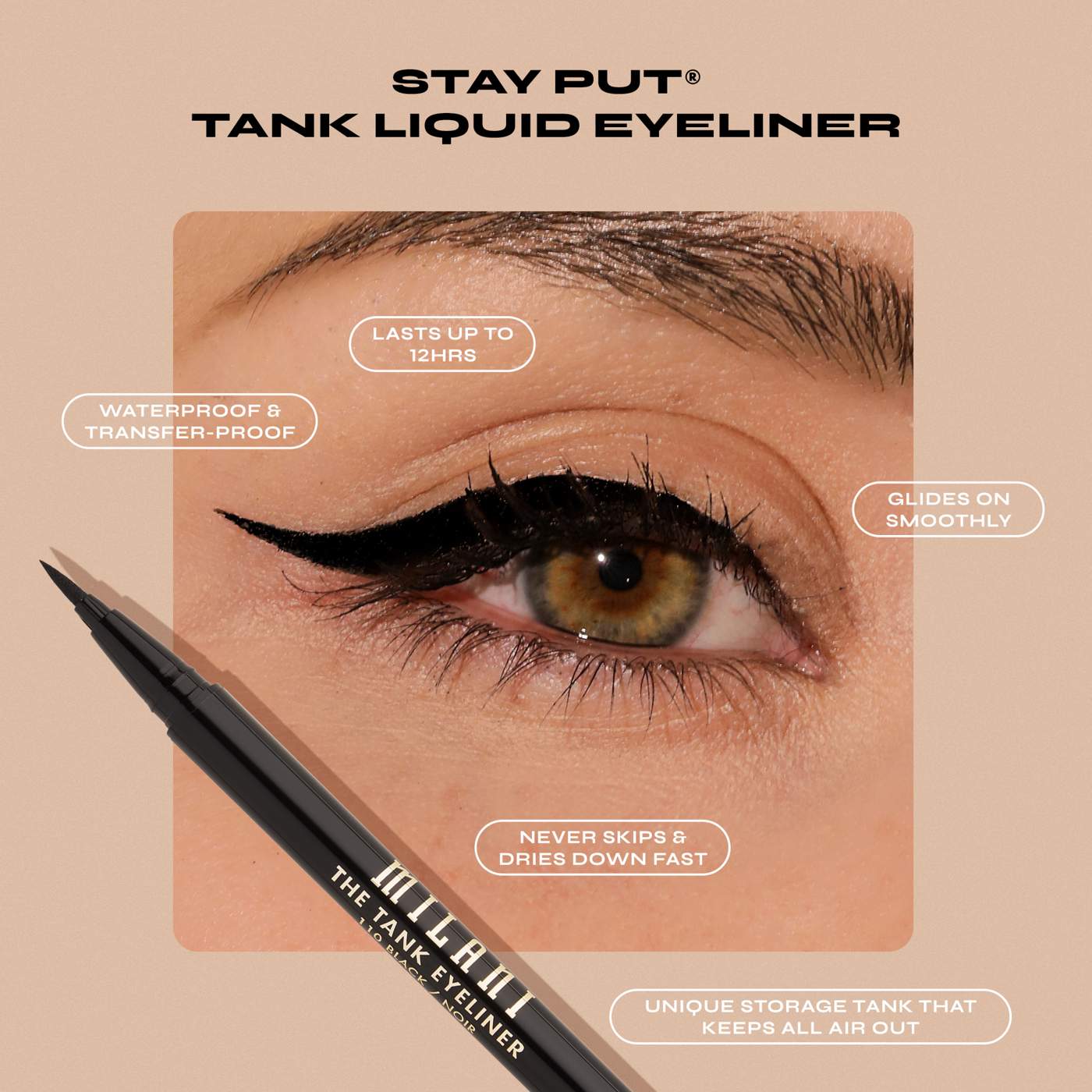 Milani Stay Put Tank Liquid Eyeliner - Brown; image 8 of 8