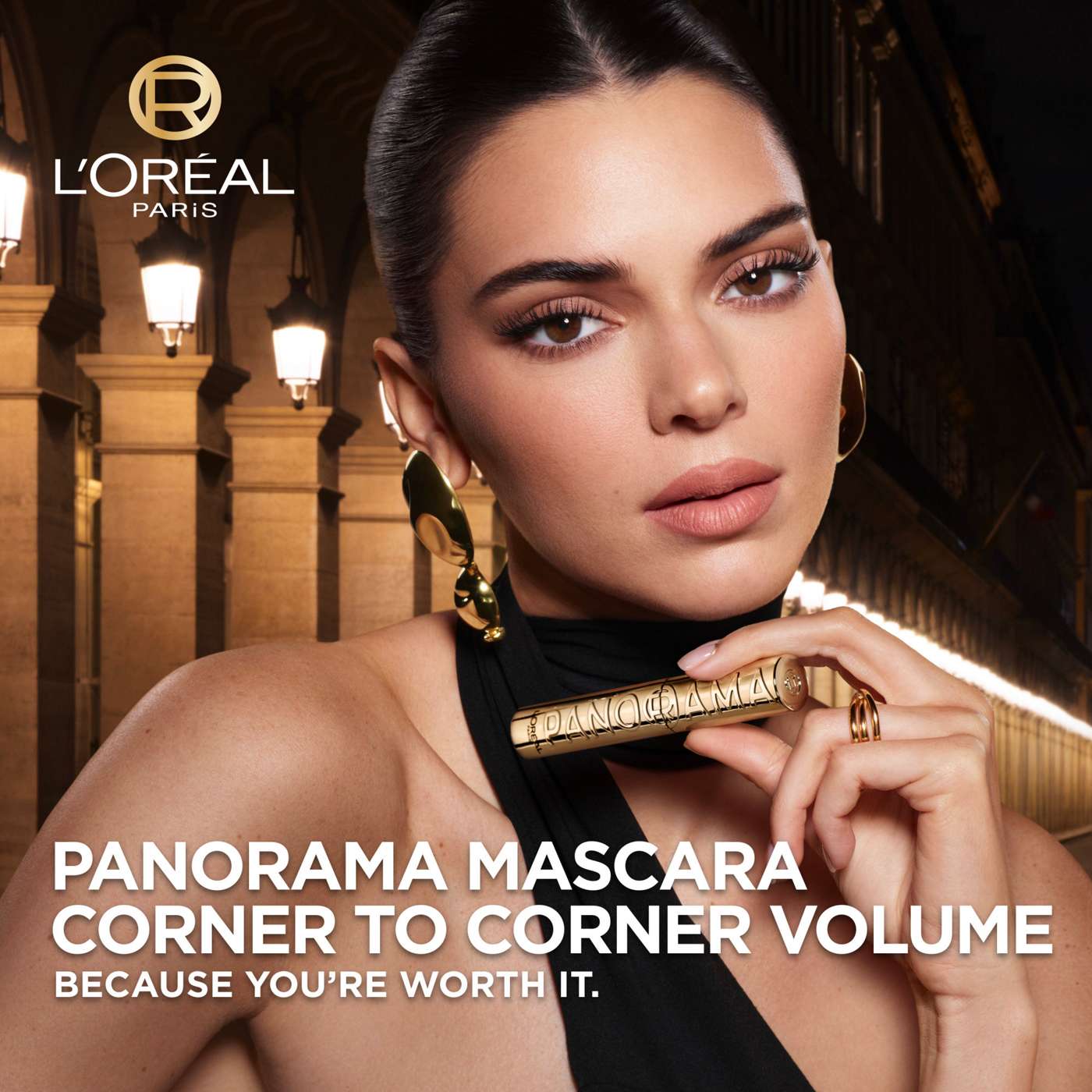 L'Oréal Paris Voluminous Panorama Mascara, Waterproof. Volumizing Black; image 3 of 6