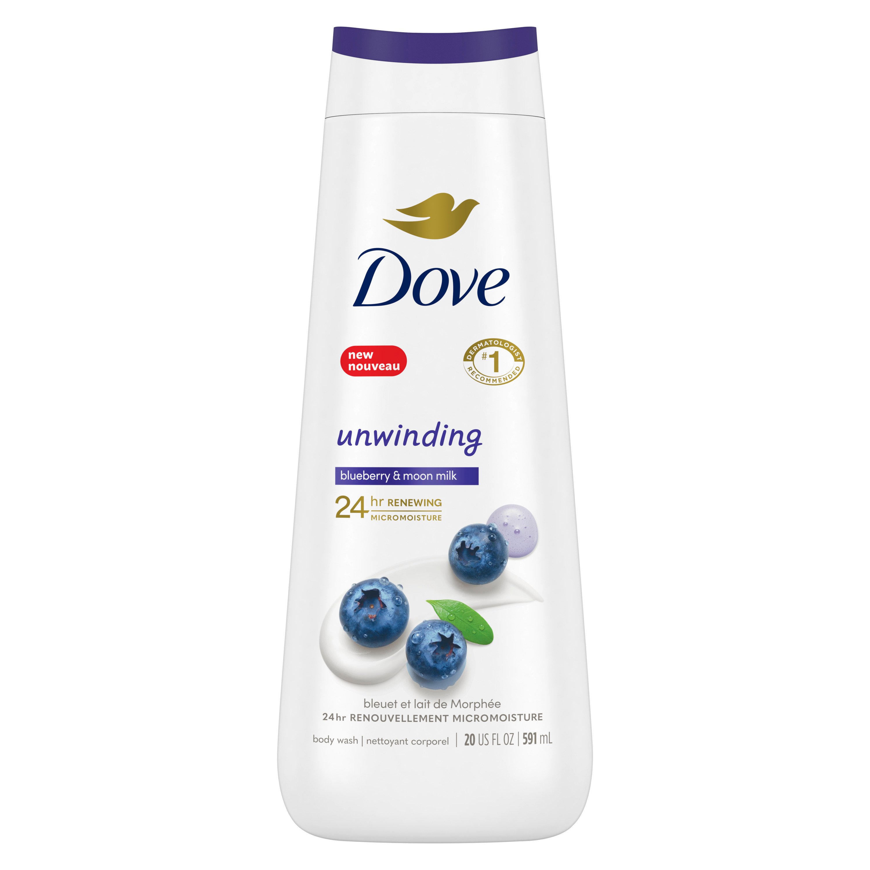 Dove Unwinding Body Wash Blueberry & Moon Milk Shop Body wash at HEB