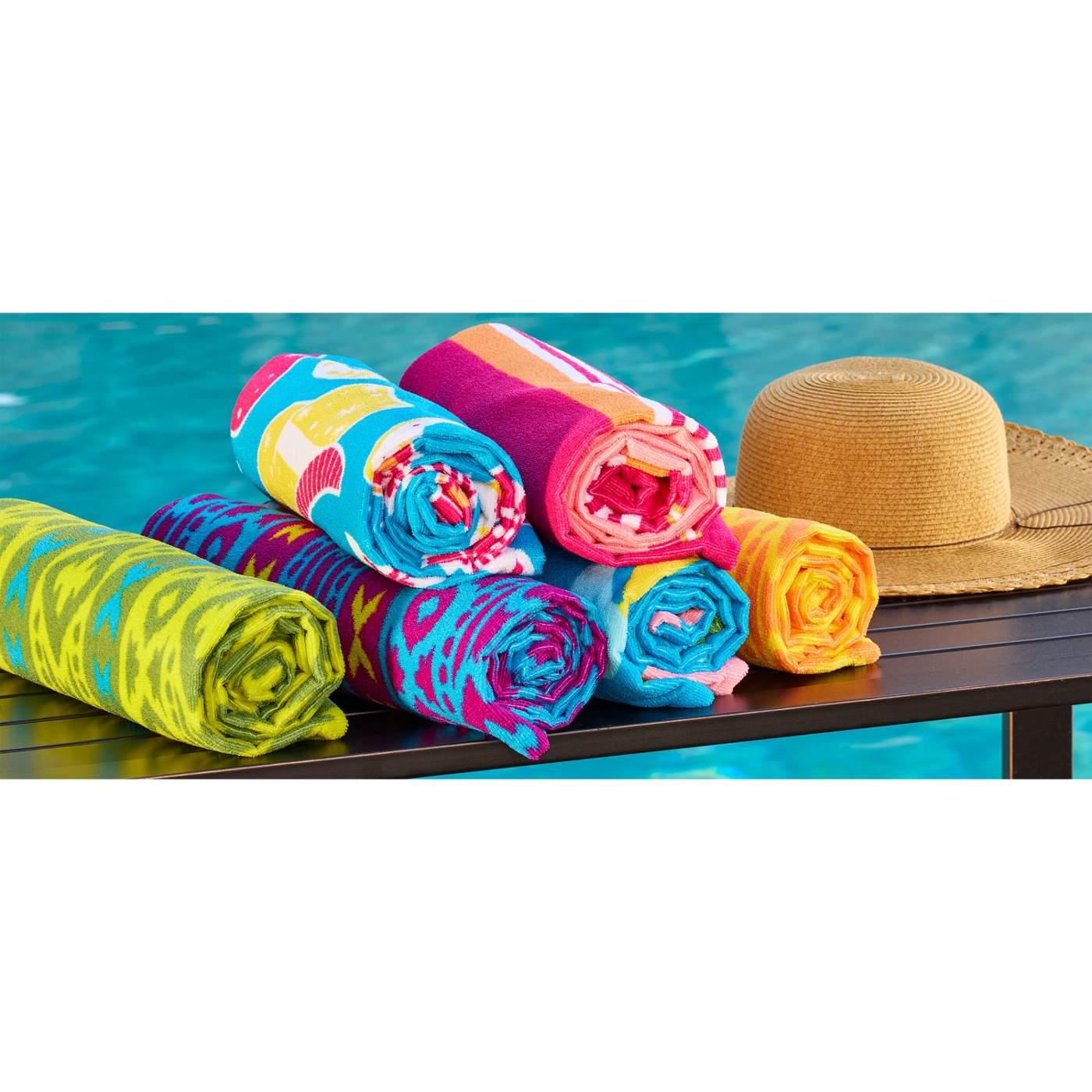 Destination Holiday Striped Beach Towel Set - Pink & Blue, 2 Pk; image 2 of 2