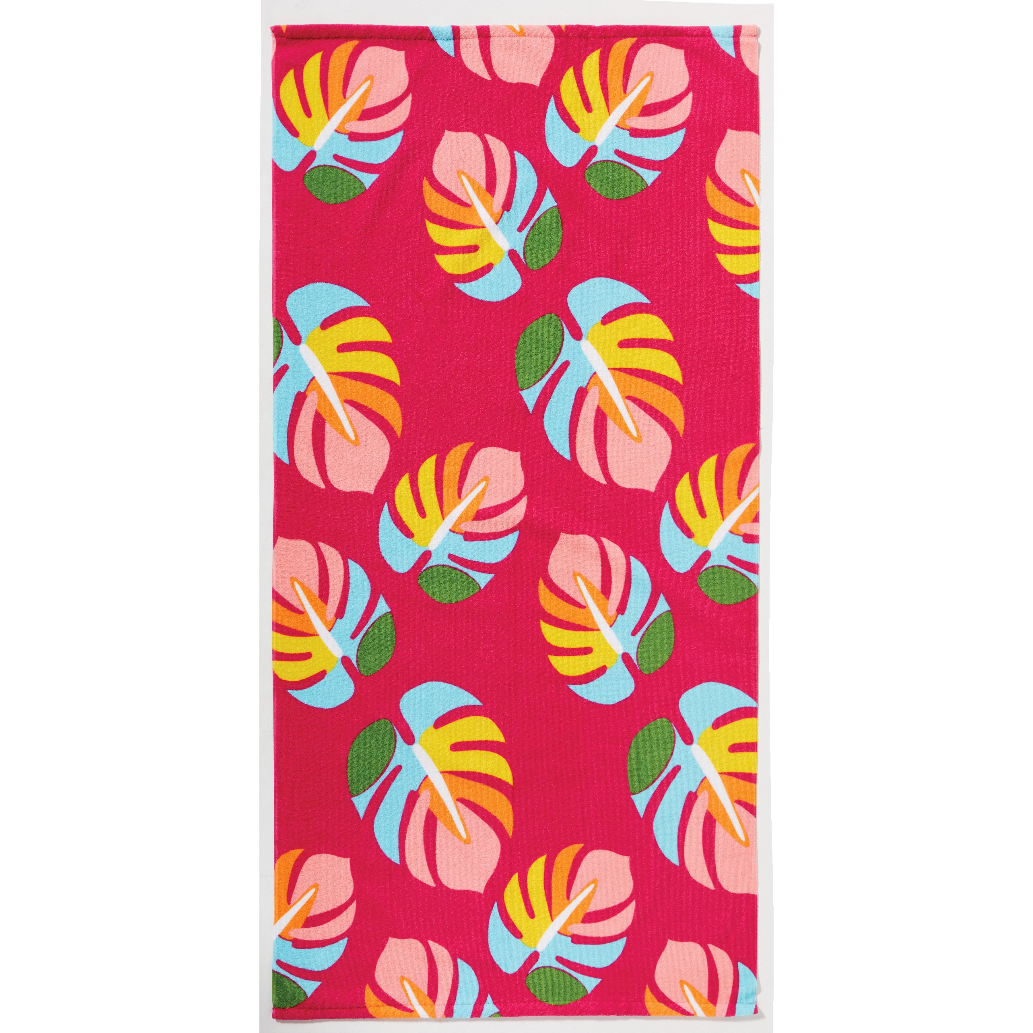 Destination Holiday Monstera Beach Towel - Pink - Shop Seasonal Decor ...