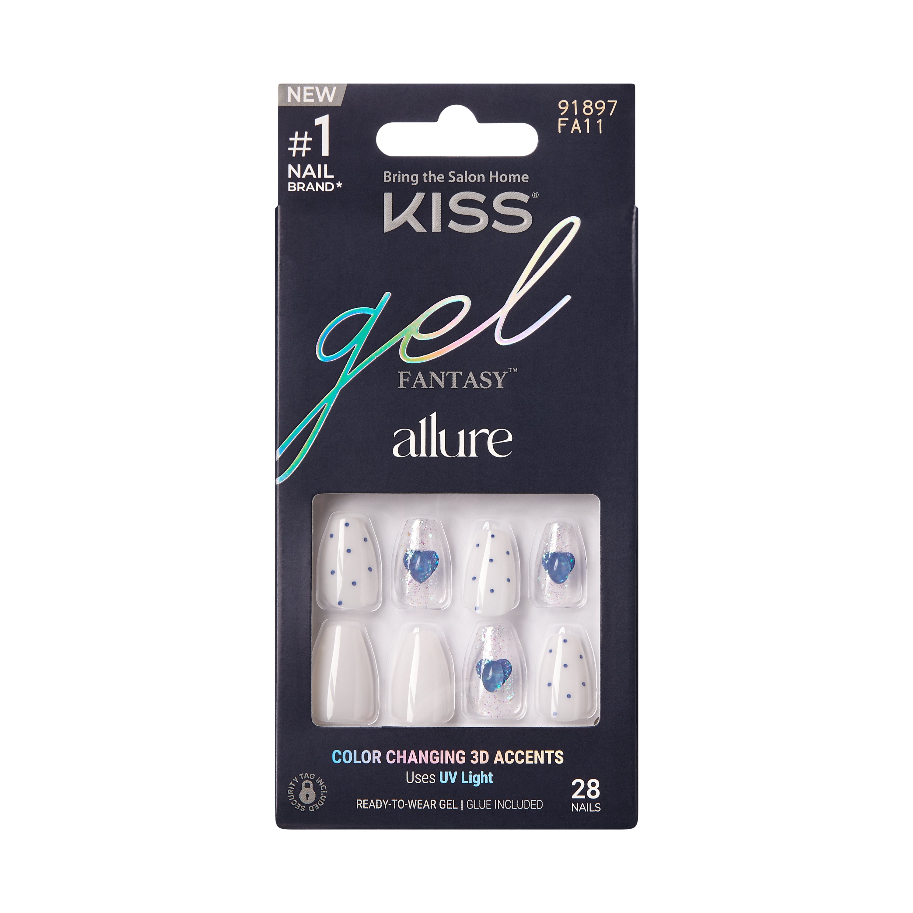 KISS Gel Fantasy Allure Press-On Manicure - Hottiest Thing - Shop Nail ...