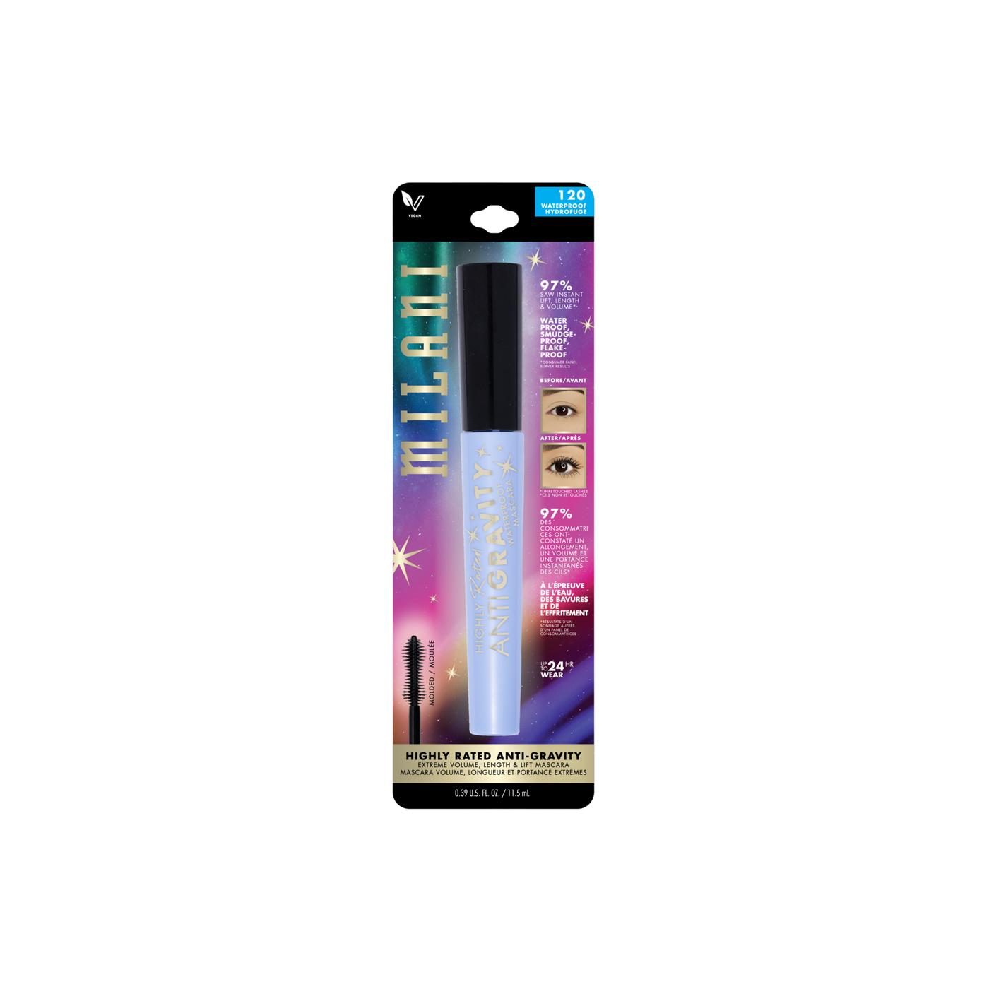 Milani Highly Rated Anti-Gravity Waterproof Mascara - Black; image 5 of 6