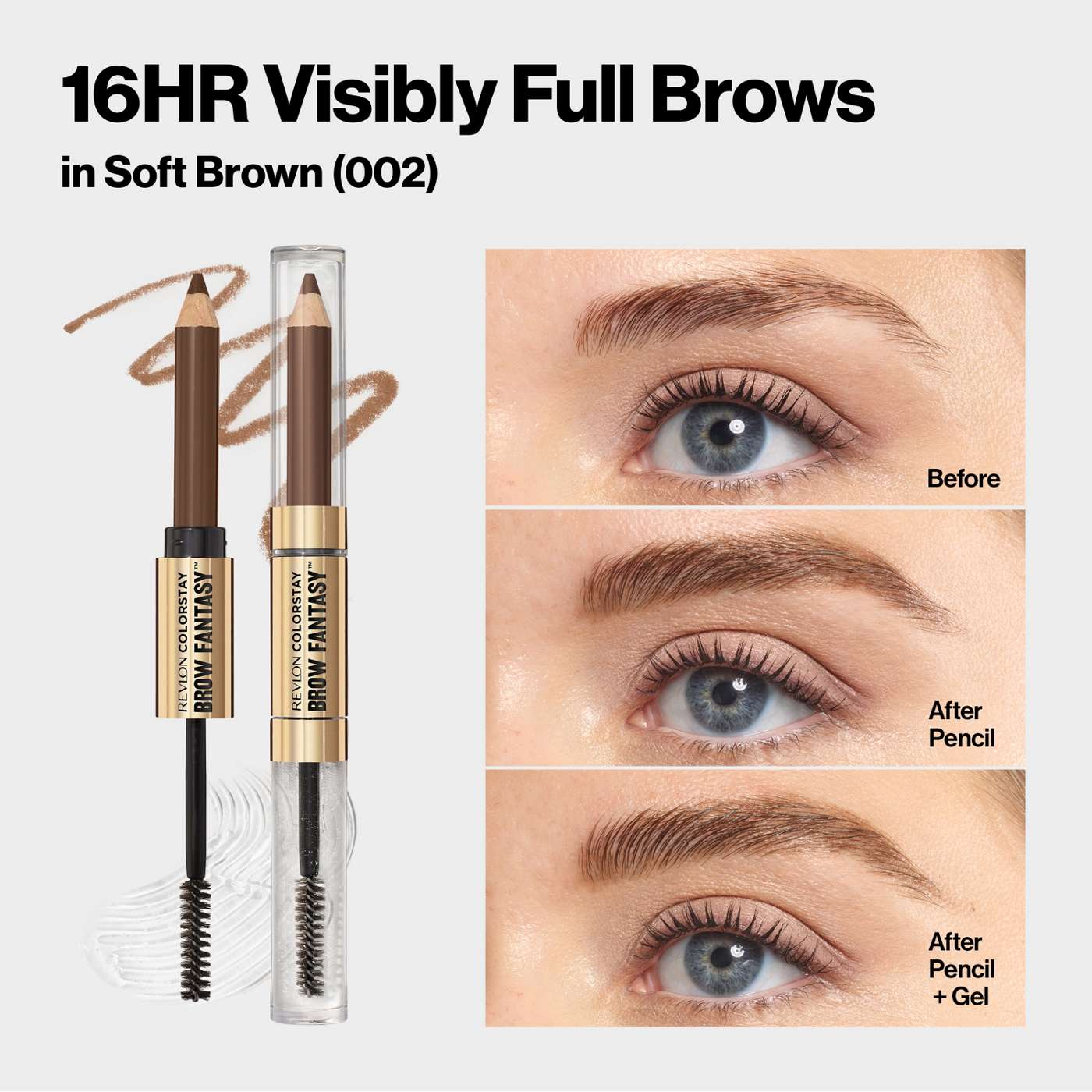 Revlon ColorStay Brow Fantasy Pencil & Gel - Soft Brown; image 3 of 6