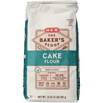 H-E-B The Baker's Scoop Unbleached Cake Flour, 2 lbs