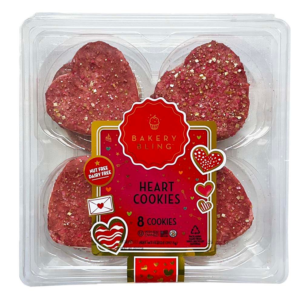 Bakery Bling Valentine Heart Cookies Shop Cookies at HEB
