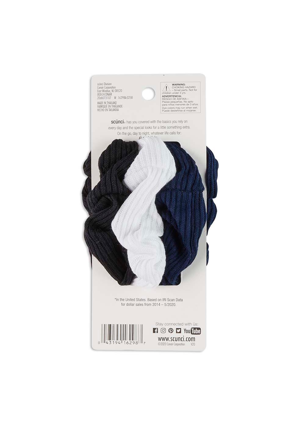 Scunci Large Ribbed Scrunchies; image 2 of 2