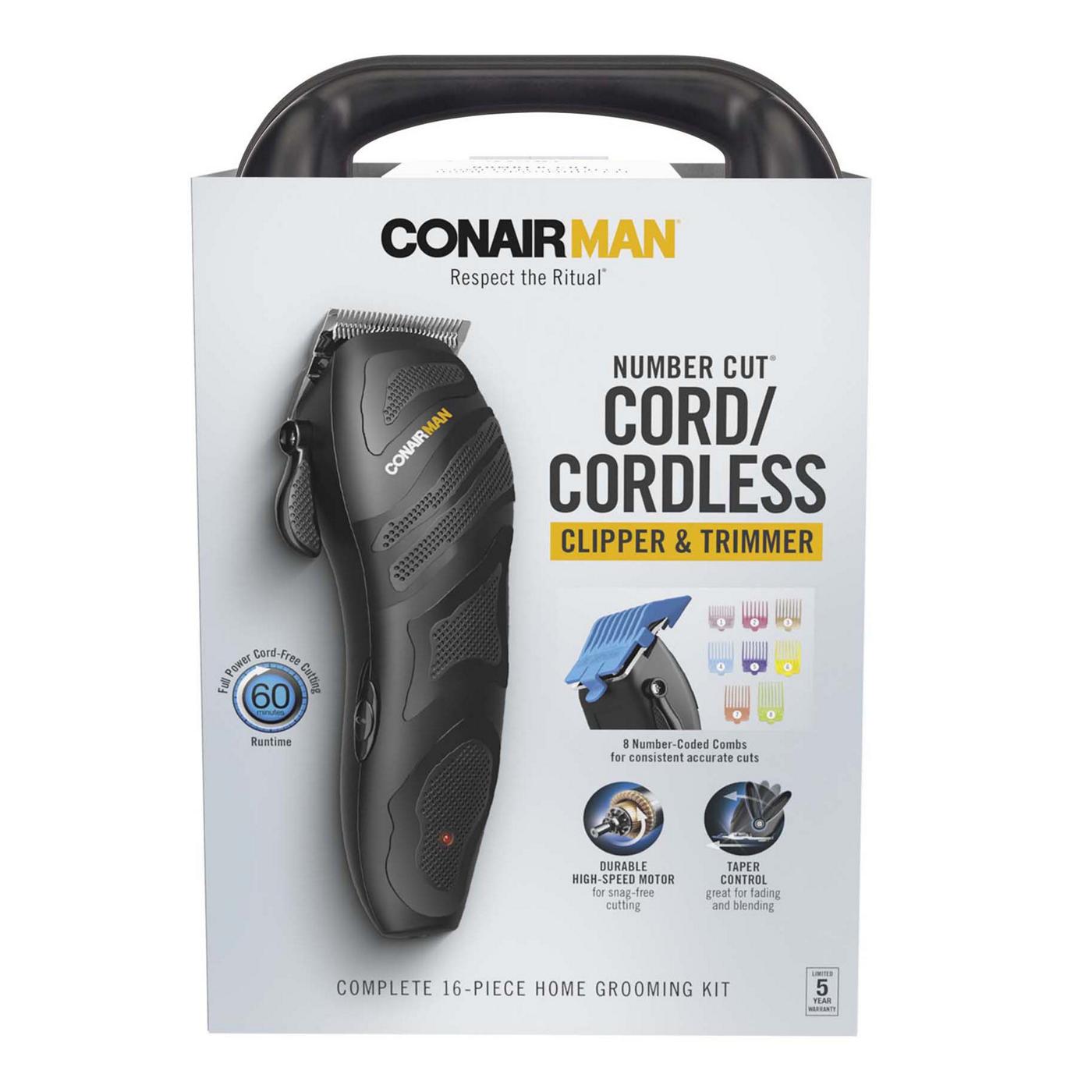 Conair Man Number Cut Cord/Cordless Clipper & Trimmer Shop Electric