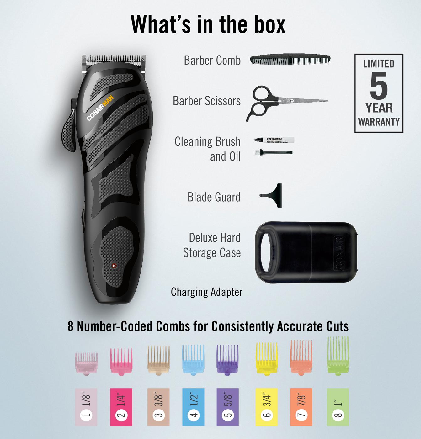 Conair Man Number Cut Cord/Cordless Clipper & Trimmer Shop Electric