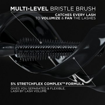 L'Oréal Paris Voluminous Panorama Mascara, Washable, Volumizing Black