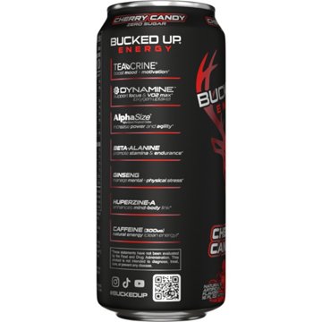 Bucked Up Zero Sugar Energy Drink - Cherry Candy