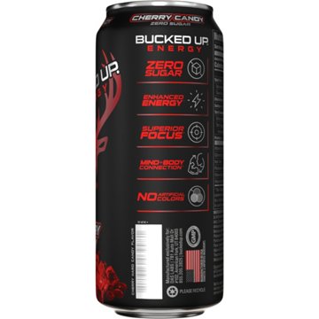 Bucked Up Zero Sugar Energy Drink - Cherry Candy