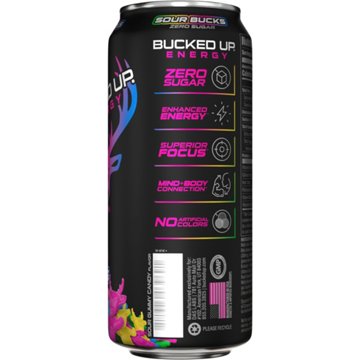 Bucked Up Zero Sugar Energy Drink - Sour Bucks 