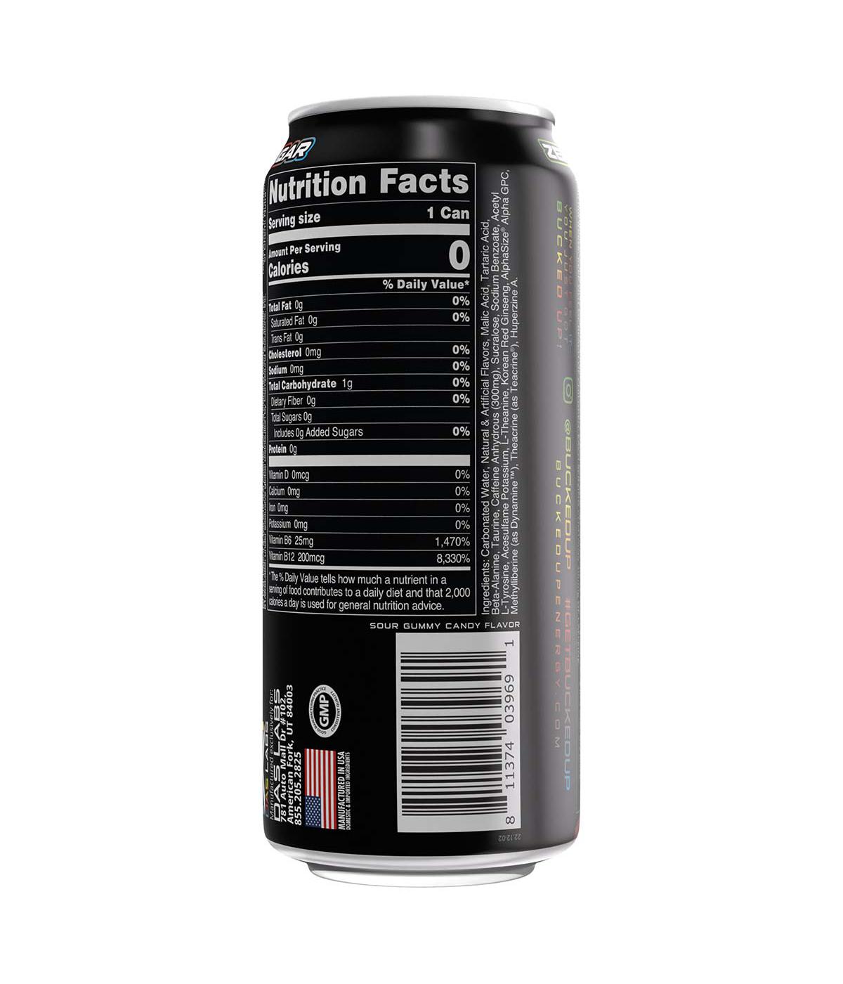 Bucked Up Zero Sugar Energy Drink - Sour Bucks ; image 4 of 4