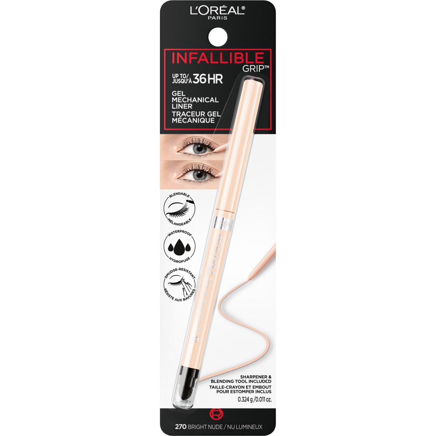 L'Oréal Paris Infallible Grip Mechanical Gel Makeup Eyeliner Bright Nude; image 1 of 5
