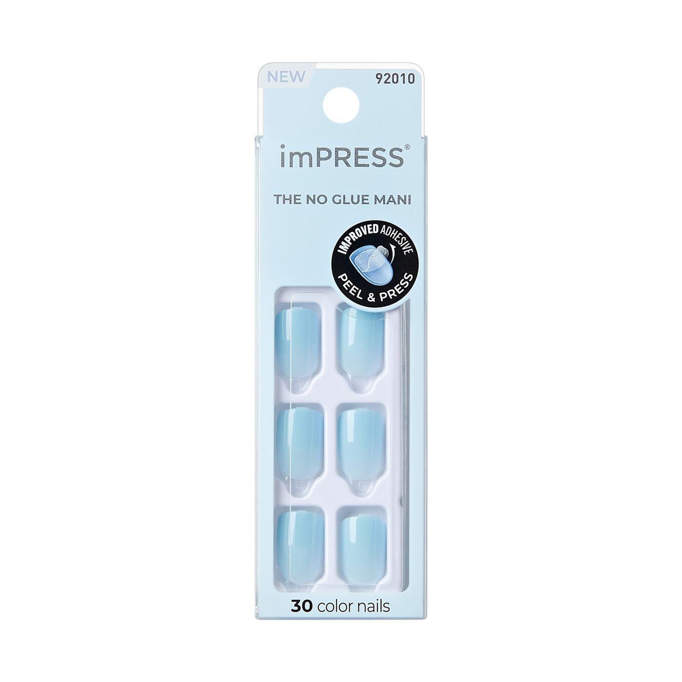 KISS imPRESS Press-On Manicure - Cloud Blue; image 1 of 6