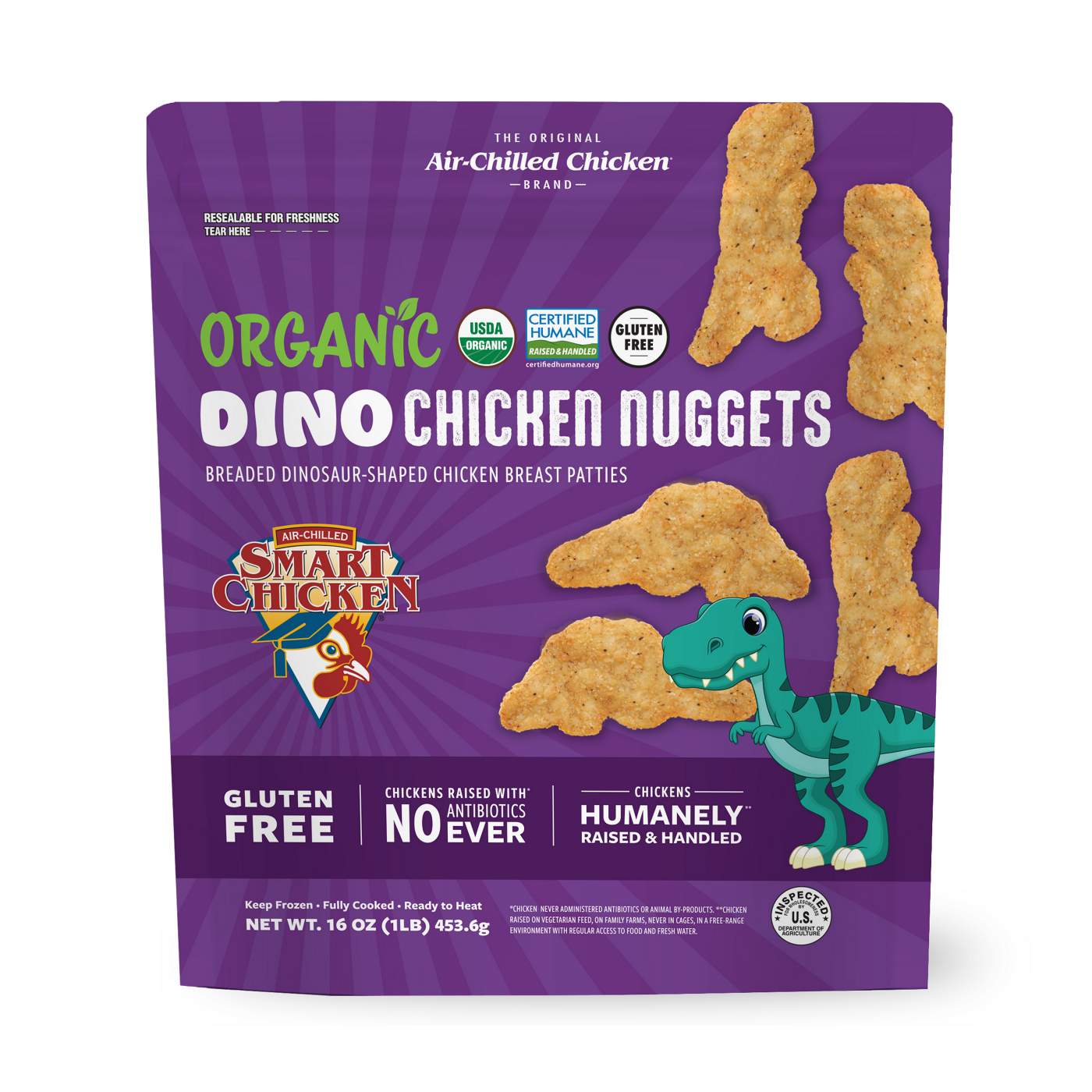 Smart Chicken Frozen Organic Dino Chicken Nuggets Shop Chicken at HEB