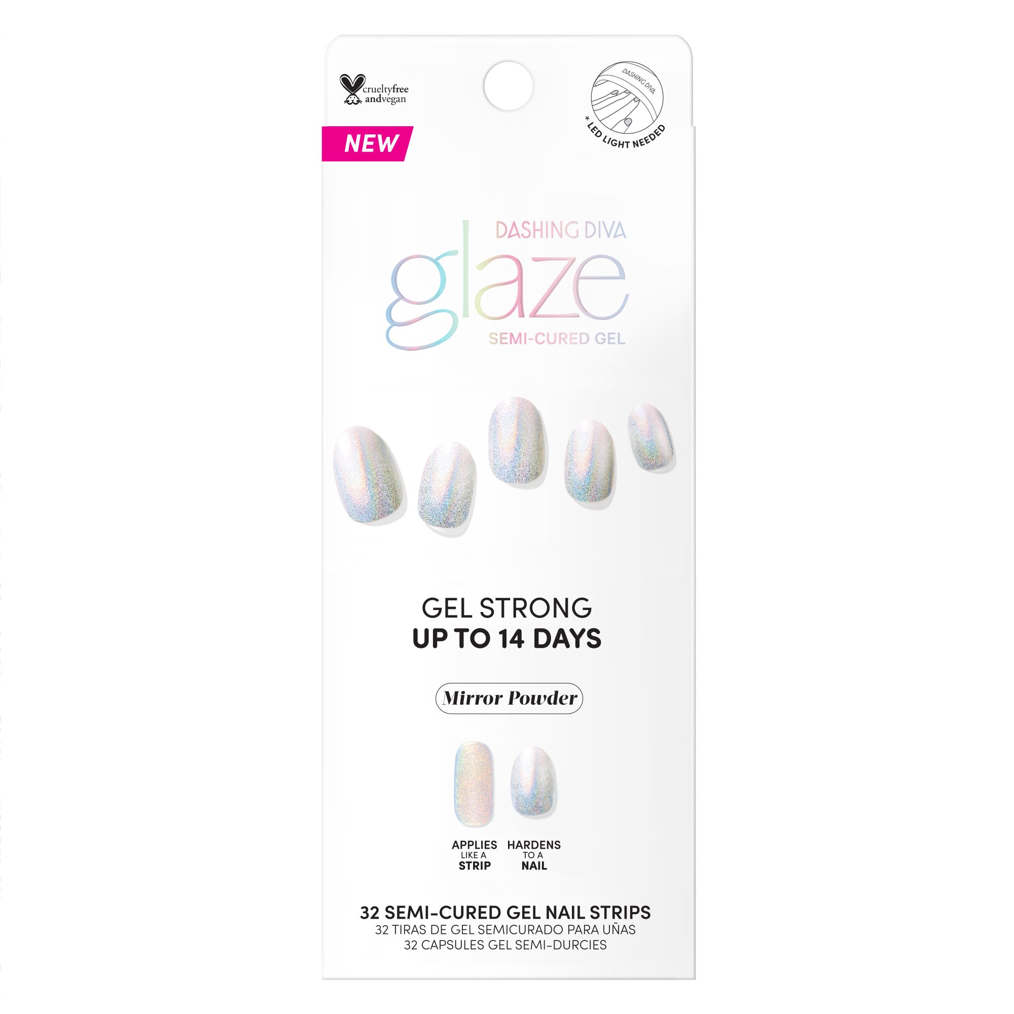 Dashing Diva Glaze Art Semicured Gel Nail Strips I'ts Electric