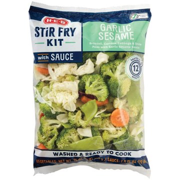 H-E-B Vegetable Stir Fry Kit - Garlic Sesame, 19 oz