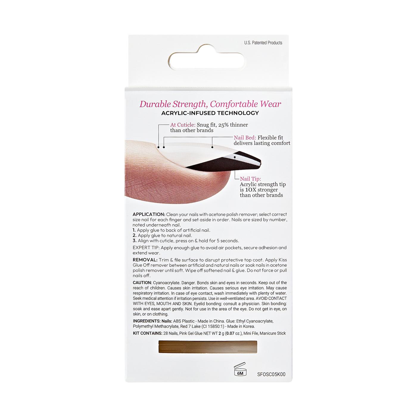 KISS Salon Acrylic French Nails - Color Flame - Shop Nail sets at H-E-B