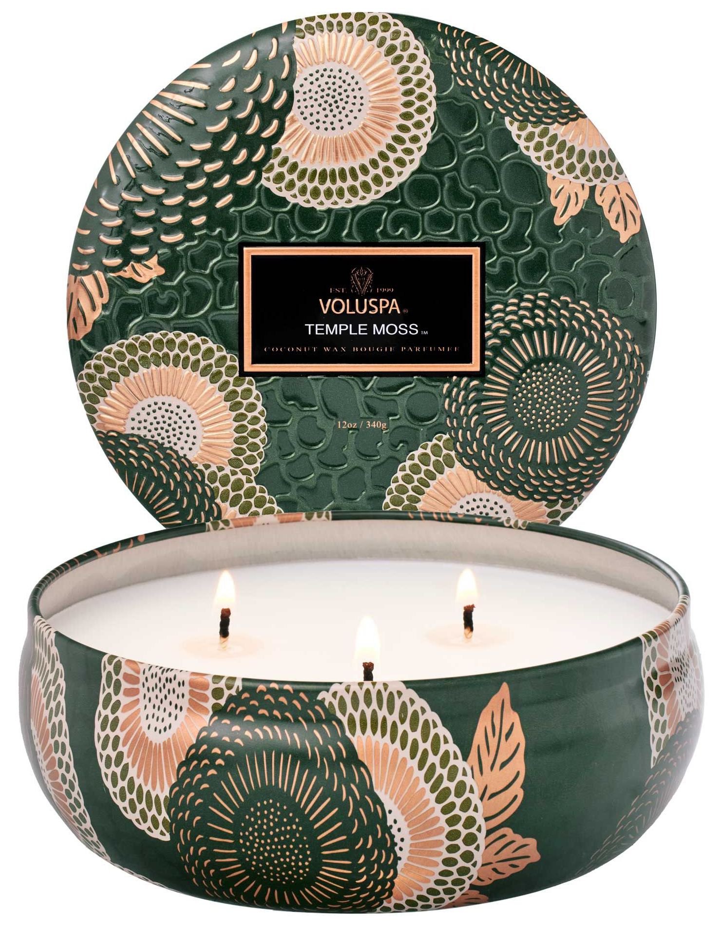 Voluspa Temple Moss 3 Wick Tin Candle, 12 oz | Central Market - Really ...