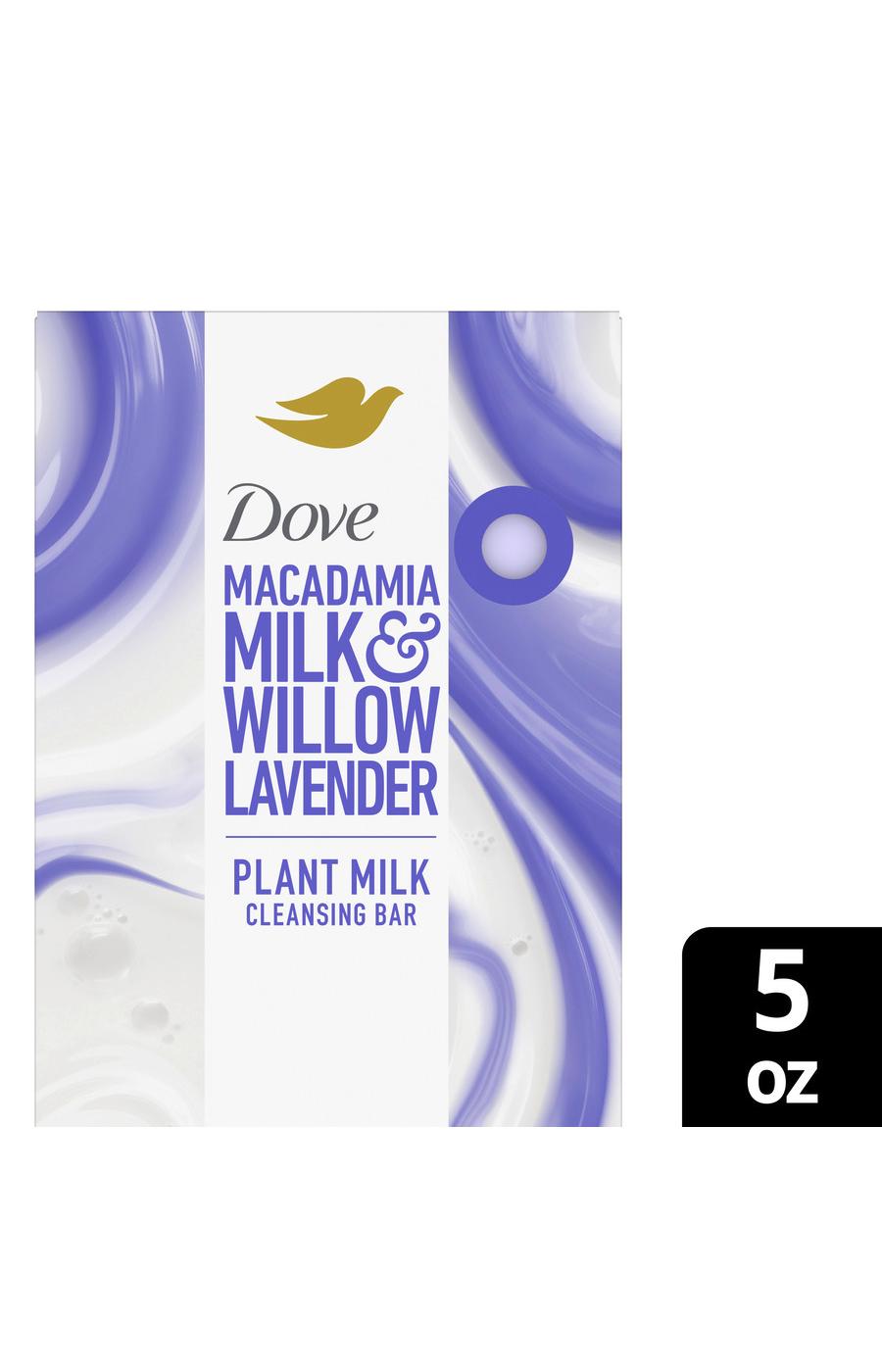 Dove Plant Milk Cleansing Bar Soap - Macadamia Milk & Willow Lavender; image 1 of 7