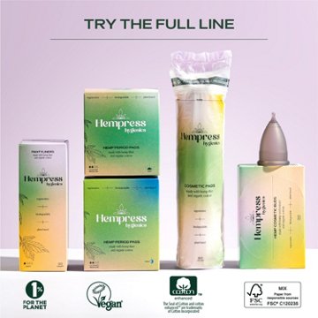 Hempress Hygienics Organic Cotton Cosmetic Ear Swab Buds, 200 ct