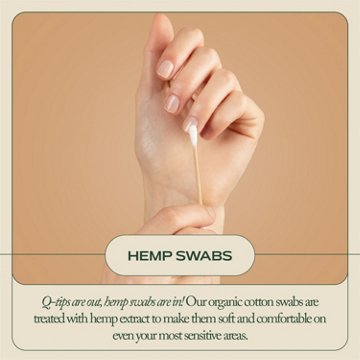 Hempress Hygienics Organic Cotton Cosmetic Ear Swab Buds, 200 ct