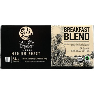 CAFE Olé Organics by H-E-B Medium Roast Breakfast Blend Coffee Single Serve Cups