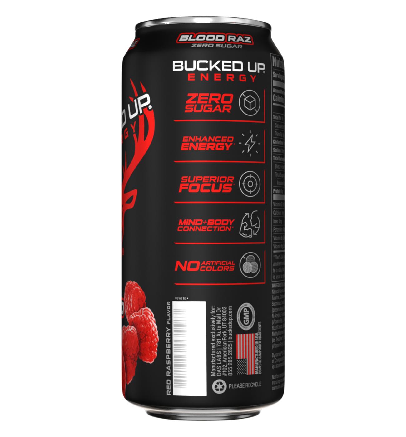 Bucked Up Zero Sugar Energy Drink - Blood Raz; image 4 of 4