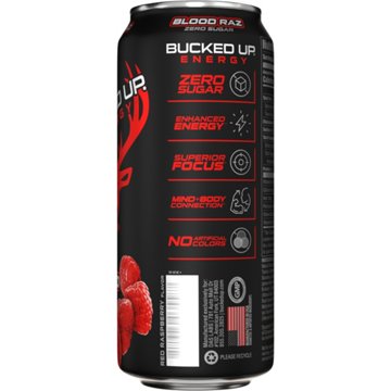 Bucked Up Zero Sugar Energy Drink - Blood Raz