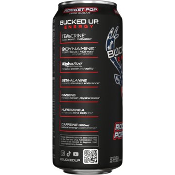 Bucked Up Zero Sugar Energy Drink - Rocket Pop