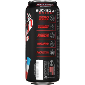 Bucked Up Zero Sugar Energy Drink - Rocket Pop