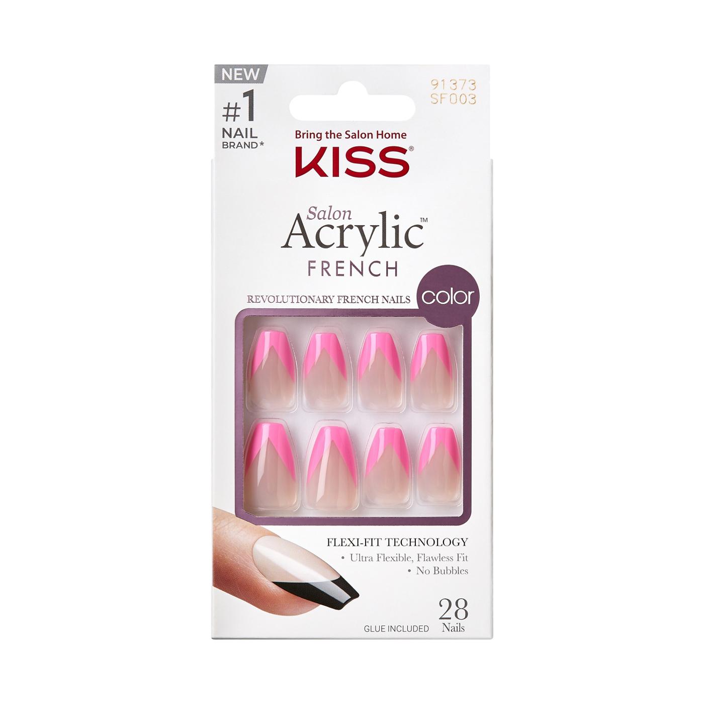 KISS Salon Acrylic French Color - Clear Squared; image 1 of 6