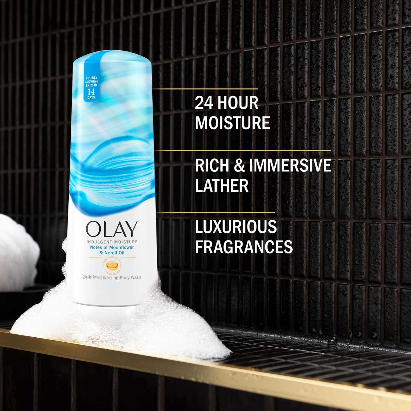 Olay Indulgent Moisture Body Wash - Moonflower & Neroli Oil; image 4 of 8