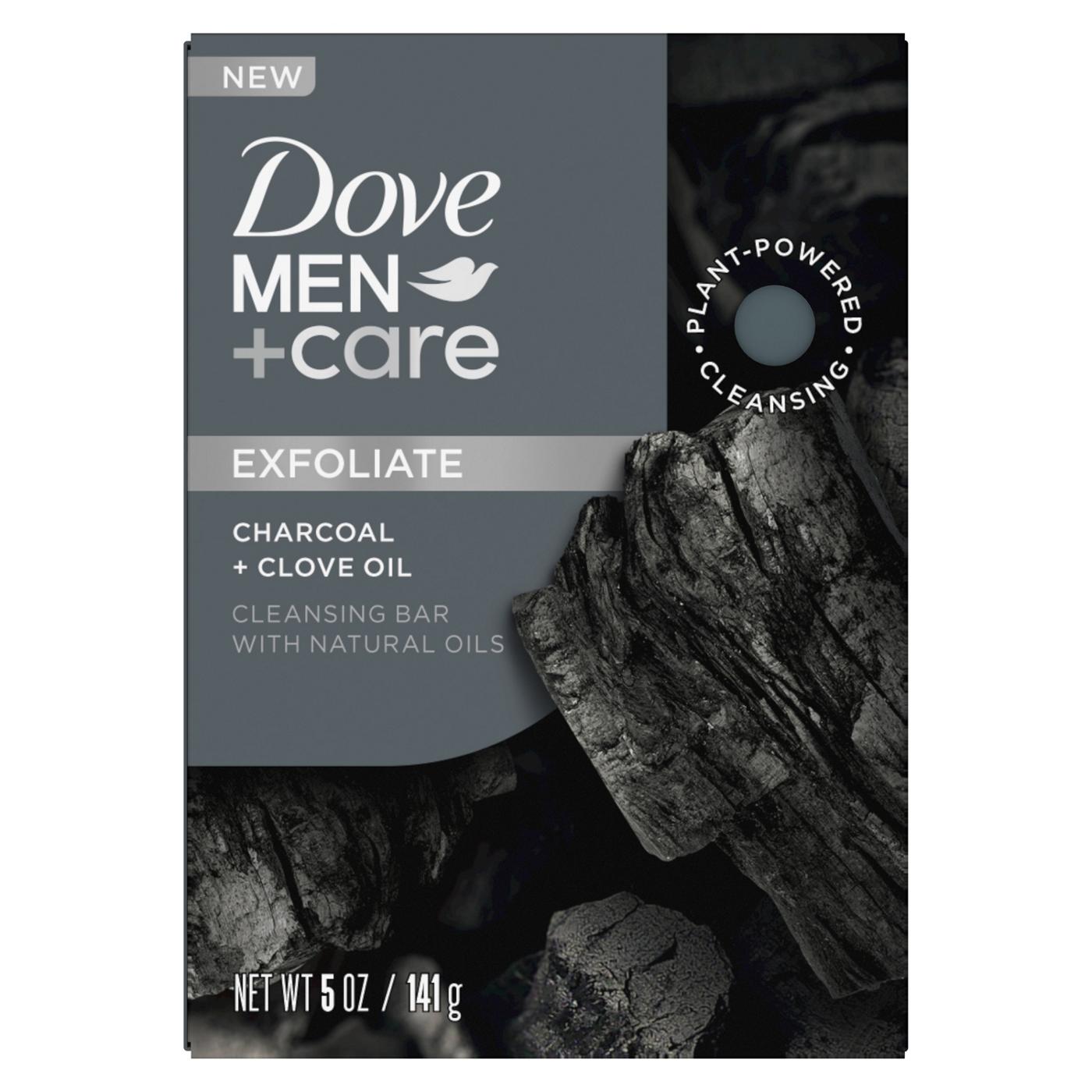 Dove Men+Care Exfoliate Cleansing Bar - Charcoal + Clove Oil; image 1 of 3