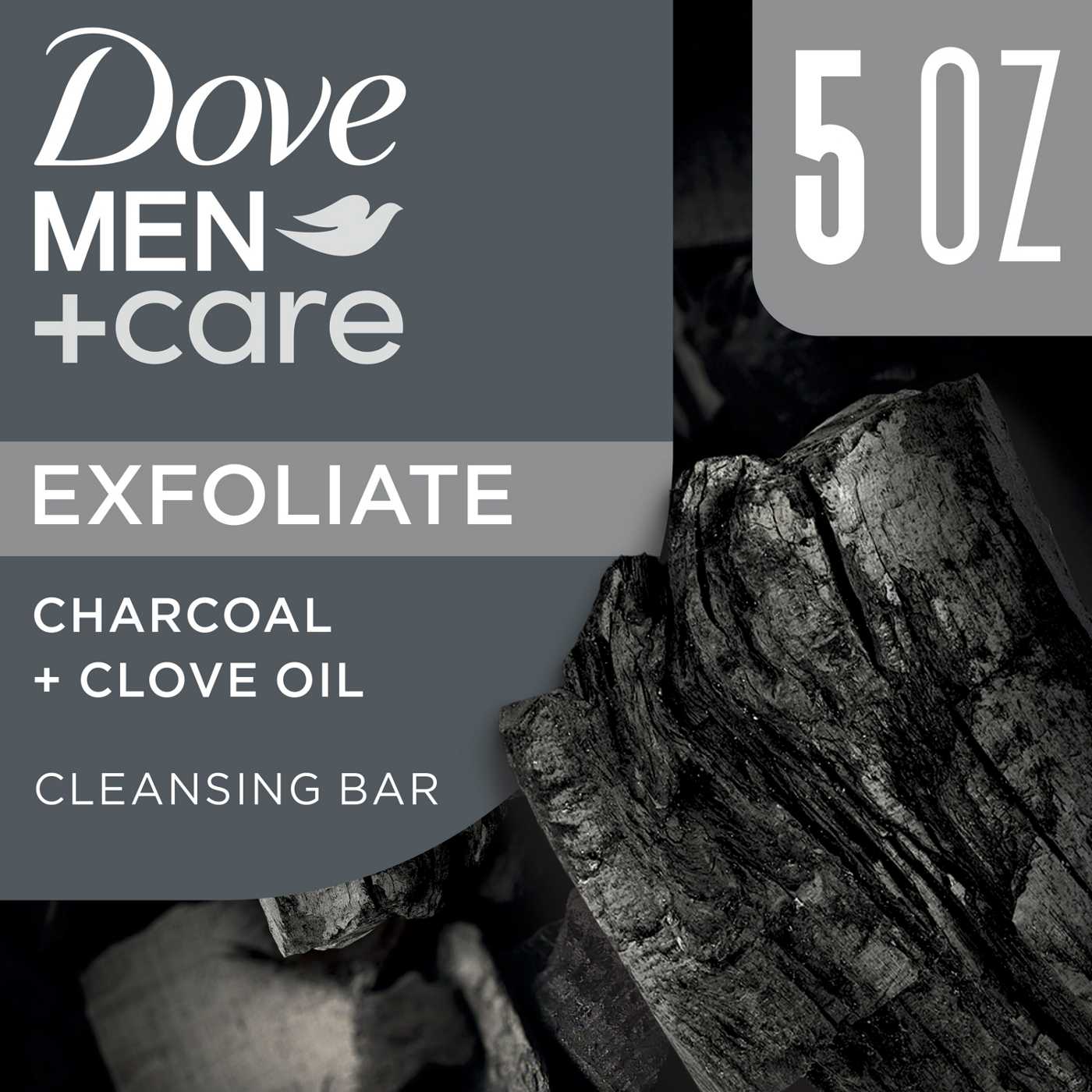 Dove Men+Care Exfoliate Cleansing Bar - Charcoal + Clove Oil; image 3 of 3