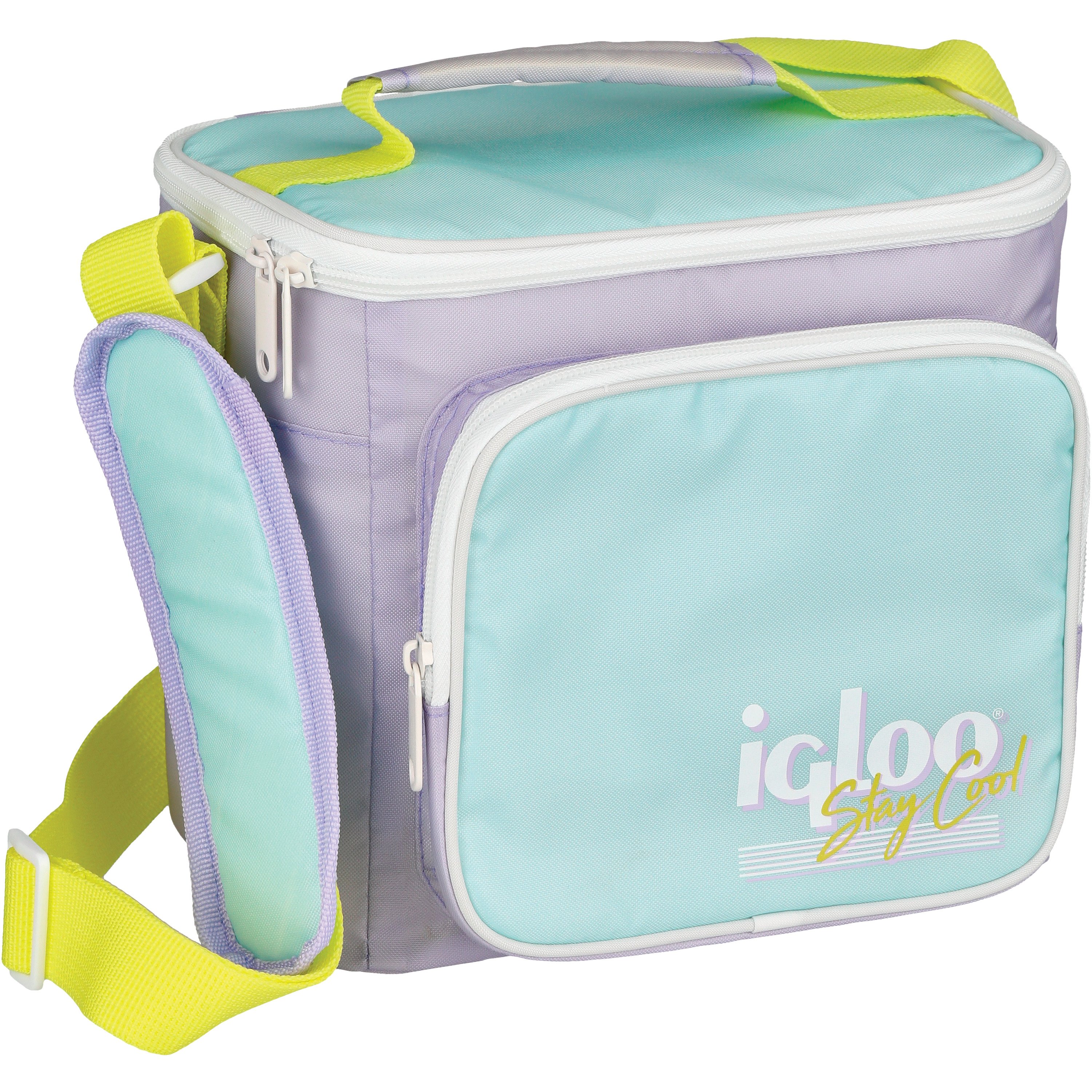 Igloo Retro Square Lunch Bag - Lilac & Power Blue - Shop Coolers & ice ...