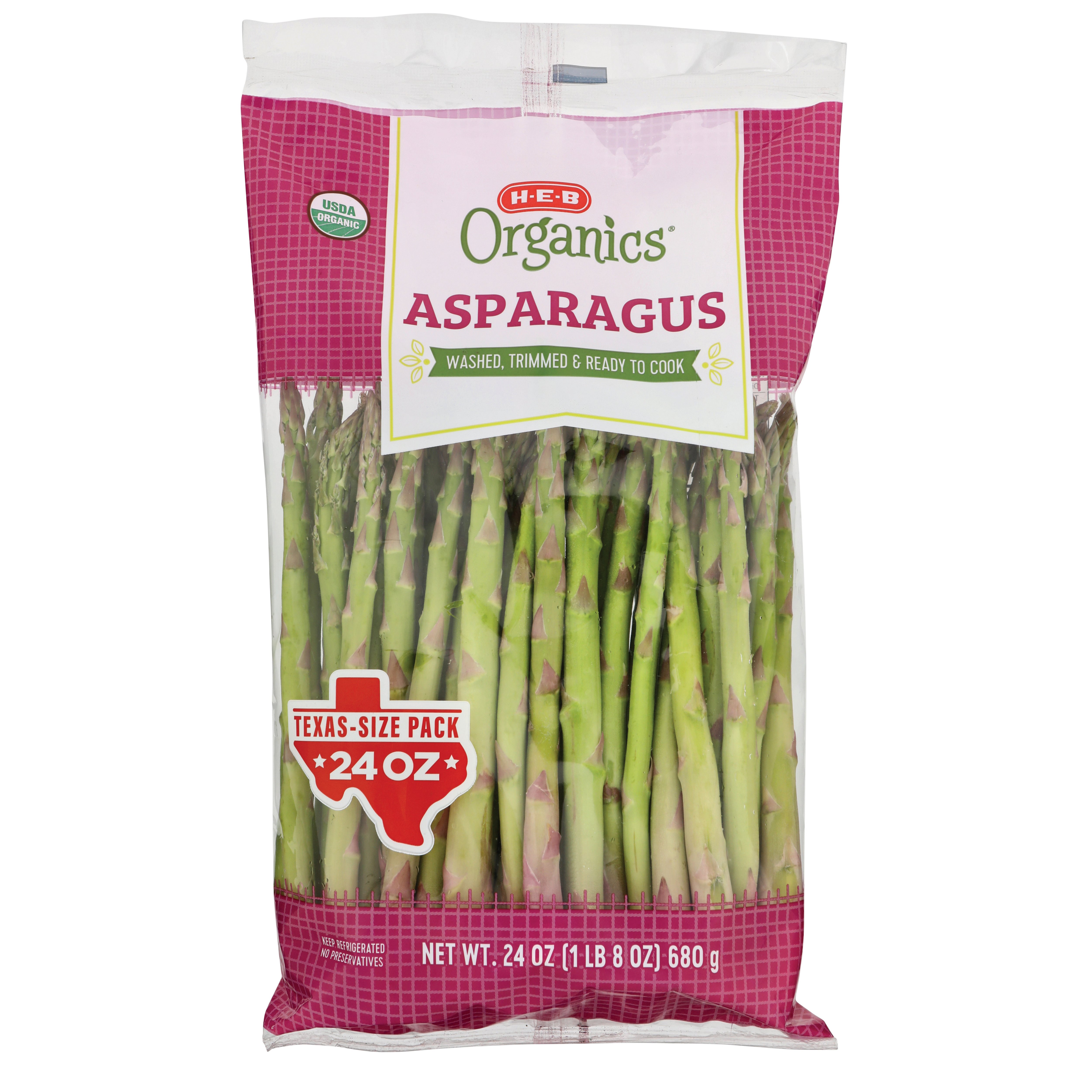 HEB Organics Fresh Asparagus TexasSize Pack Shop Artichokes