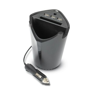 iHome Auto Cup Holder Charger - Black