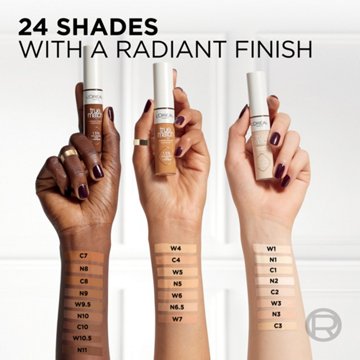 L'Oréal Paris True Match Radiant Serum Concealer with Hyaluronic Acid, Caffeine N8
